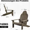 Wiltec Massivholz Adirondack Gartenstuhl 89 x 72 x 92,5 cm, Produktbild-Vorschau 7