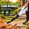 Akumulatorowa dmuchawa do liści 20 V 2000 mAh 240 km/h z 2 Podgląd zdjęcia produktu 4