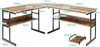 A diagram of an L-shaped desk with dimensions labeled. Podgląd zdjęcia produktu