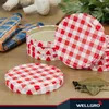 WELLGRO 200x Einmachdeckel TO82 - rot kariert - Produktbild-Vorschau 4