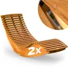 CASARIA® 2x Sonnenliege Klappbar Wetterfest Holz 160kg Produktbild-Vorschau 10