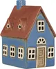 LS-LebenStil Lichterhaus Nyhavn 16cm Blau Braun Keramik Produktbild-Vorschau 3