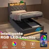 okwish Polsterbett 90×200 mit USB & Kopfteil-Ablage, Produktbild-Vorschau 4