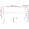 The Living Store Kopfteil mit Ohren Blau 183x23x118/128 cm Produktbild-Vorschau 9