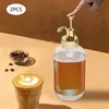 2er Set Glas Pumpe Spender 500ml Kaffeesirupspender Kaffee Produktbild-Vorschau 3