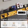 Lit 140x200 avec rangement, design moderne, éclairage LED, Voir les images du produit 3