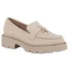 VAN HILL Damen Plateauschuhe Slippers Strass Profil-Sohle Produktbild-Vorschau 1