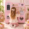 Rijoka Kinderküche aus Holz - Rosa mit Herz - Spielküche Produktbild-Vorschau 11