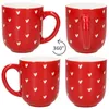 6er Set Love Kaffeebecher Porzellan rot weiße Herzen 300ml Produktbild-Vorschau 4