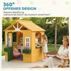 Kinderspielhaus Holz Spielhaus Outdoor mit Tür 3 Fenster 2 Produktbild-Vorschau 7
