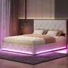 Letto imbottito INONEFT 160x200 cm con LED, letto con Anteprima dell’immagine prodotto 7