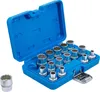 A set of socket wrenches in a blue plastic case. Náhled obrázku produktu