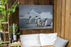 Gartenposter - 120x80 cm - Pinguine springen aus dem Wasser Produktbild-Vorschau 3