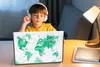 MuchoWow® Laptop Aufkleber Sticker Cover Weltkarte - Produktbild-Vorschau 3