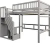 Sweiko posteľ z masívu 140x200, schody s úložnou skriňou, Náhľad obrázku produktu 9