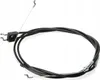 A black cable with silver metal ends on a white background.