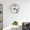 vidaXL Wanduhr Schwarz Ø50 cm Eisen Produktbild-Vorschau 2