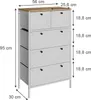 Kommode Vicco Belaro Weiß 56 x 95 cm mit 5 Schubladen, Produktbild-Vorschau 2