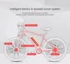 Diagram of an electric bicycle with its components labeled. Produktbild-Vorschau