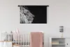 MuchoWow® Wandteppich Wandbehang Löwe - Profil - Schwarz - Produktbild-Vorschau 2