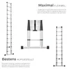 tectake® Aluminium Teleskopleiter 3,85 m, 13 Sprossen Produktbild-Vorschau 3