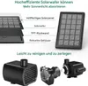 Diagrams and images illustrating the features of a solar fountain pump. Produktbild-Vorschau