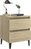 vidaXL Stolik nocny dąb sonoma 40x35x50 cm materiał Podgląd zdjęcia produktu 7