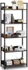 A multi-shelf bookcase with various decorative items and books. Podgląd zdjęcia produktu