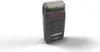A 3D render of a black electric shaver with a transparent top, set against a white background with a subtle shadow. Podgląd zdjęcia produktu