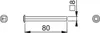 A technical drawing of a product with dimensions. Anteprima dell’immagine prodotto