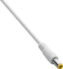A white power cable with a DC barrel connector. Náhled obrázku produktu