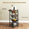 Wózek kuchenny HOMCOM z blatem roboczym, 4 wysuwane stalowe Podgląd zdjęcia produktu 4