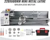 A mini metal lathe with various accessories and a toolbox displayed below it. Anteprima dell’immagine prodotto