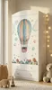 Armadio per bambini bianco 88x17 cm con 2 cassetti e asta Anteprima dell’immagine prodotto 5