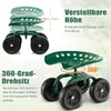 Robuster Gartenwagen mit PP-Rädern, mobiler Arbeitssitz mit Produktbild-Vorschau 2
