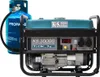 A blue propane tank is connected to a teal and black dual fuel generator. Podgląd zdjęcia produktu