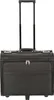 A black leather trolley bag with a retractable handle and wheels. Voir les images du produit