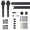 HOMCOM Schuifdeurset, 200 cm. Complete set met rails, Productafbeelding-voorbeeld 1