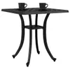A black metal garden table with two black cups on top, set against a white background. Náhľad obrázku produktu