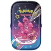 A Pokemon trading card game mini tin box with cartoon characters and stars on a dark, starry background. Produktbild-Vorschau