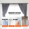 A collage of images showcasing different types of curtain headings and a main image of grey curtains. Anteprima dell’immagine prodotto