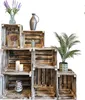 7-er Set - Vintage Holzkisten Geflammt – 50x40x30 cm (4 Produktbild-Vorschau 2
