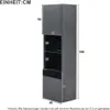Sweiko Vitrine  mit LED-Beleuchtung,freistehende Vitrine, Produktbild-Vorschau 3