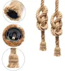 Deckenlampe E27 Jute Seil Hängeleuchte doppelt Loft Boho Produktbild-Vorschau 4