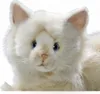 A close-up studio shot of a white plush cat toy. Náhľad obrázku produktu