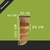 Coemo Eckregal Corner 120 aus Holz 4 Etagen Natur Sonoma Produktbild-Vorschau 5