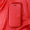 Echtleder Handyhülle für Xiaomi 13T, Mobiwear Leather, Rot Produktbild-Vorschau 2