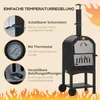 Outsunny Pizzaofen Outdoor Grillofen mit Schornstein Produktbild-Vorschau 6