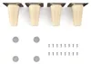 4x sossai Holzfüße rund - gerade Ausführung 8cm Buche Produktbild-Vorschau 1