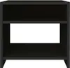 A black, two-shelf nightstand is shown against a white background. Náhled obrázku produktu